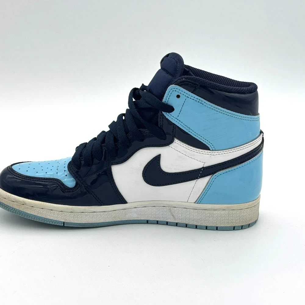 Nike Air Jordan 1 Retro High UNC Patent Blue Chill CD0461-401 Womens 8